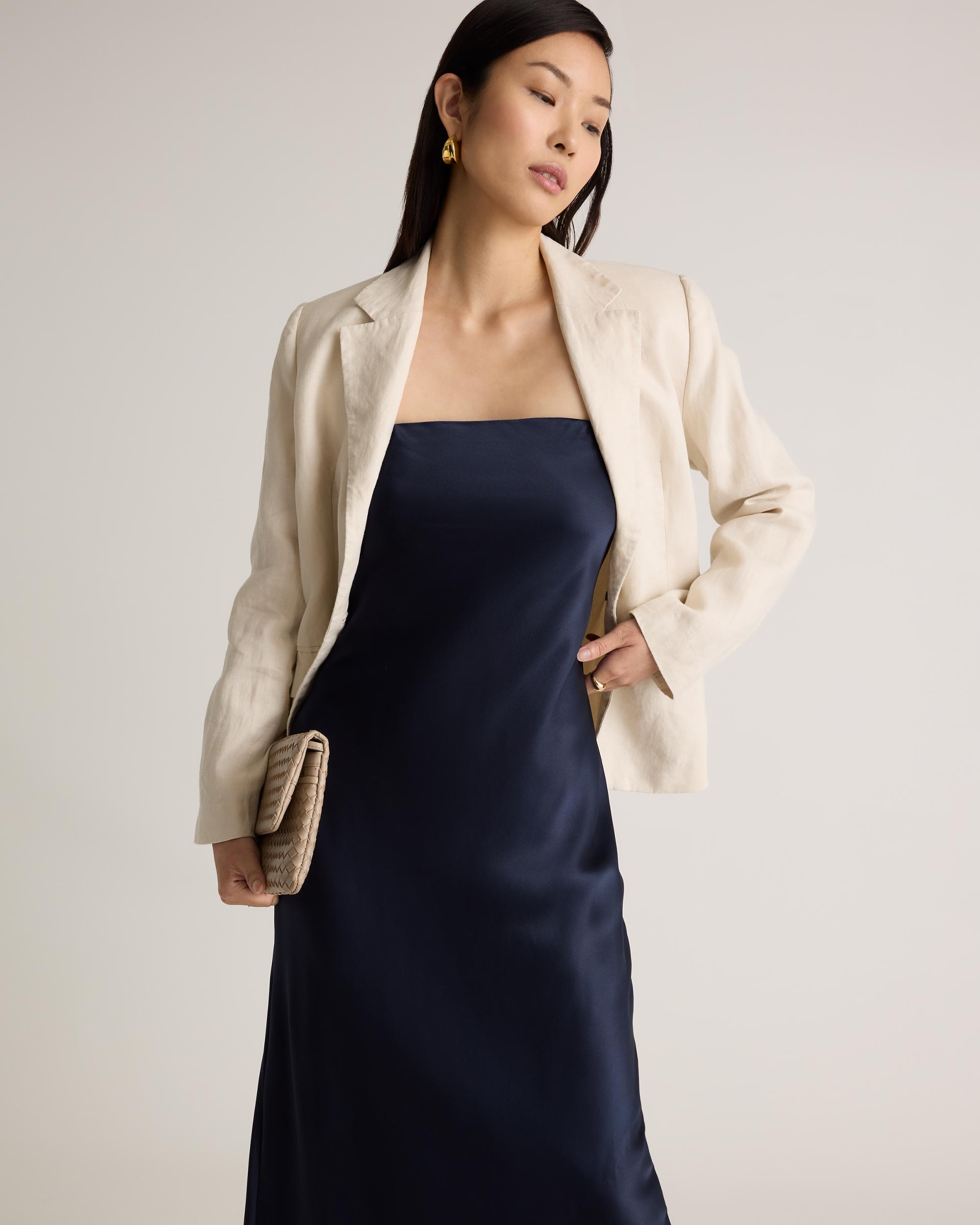 Quince | Women's Strapless Midi Dress Mulberry Silk Product Image