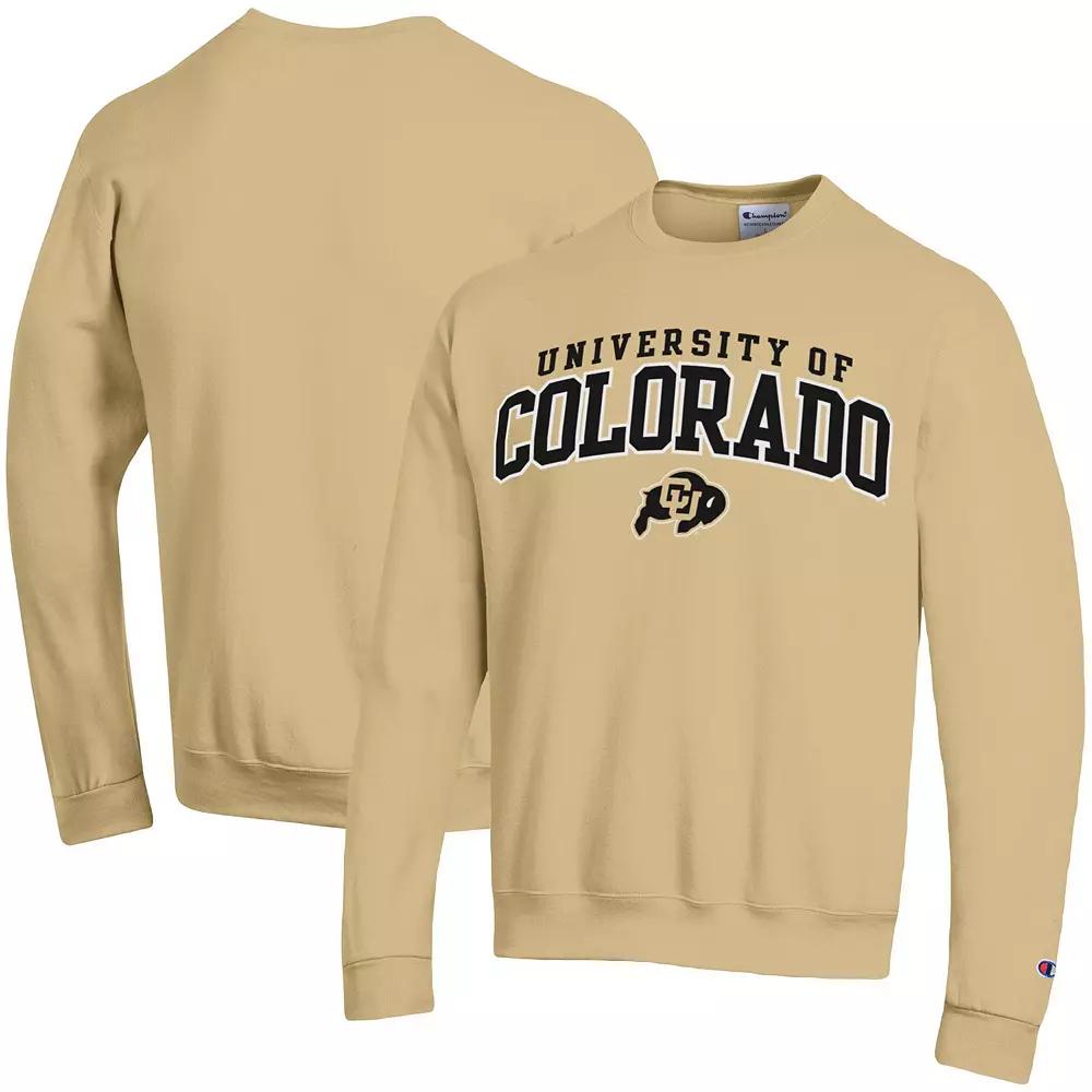 Men's Champion Gold Colorado Buffaloes Property of Powerblend Pullover Sweatshirt, Size: Medium Product Image