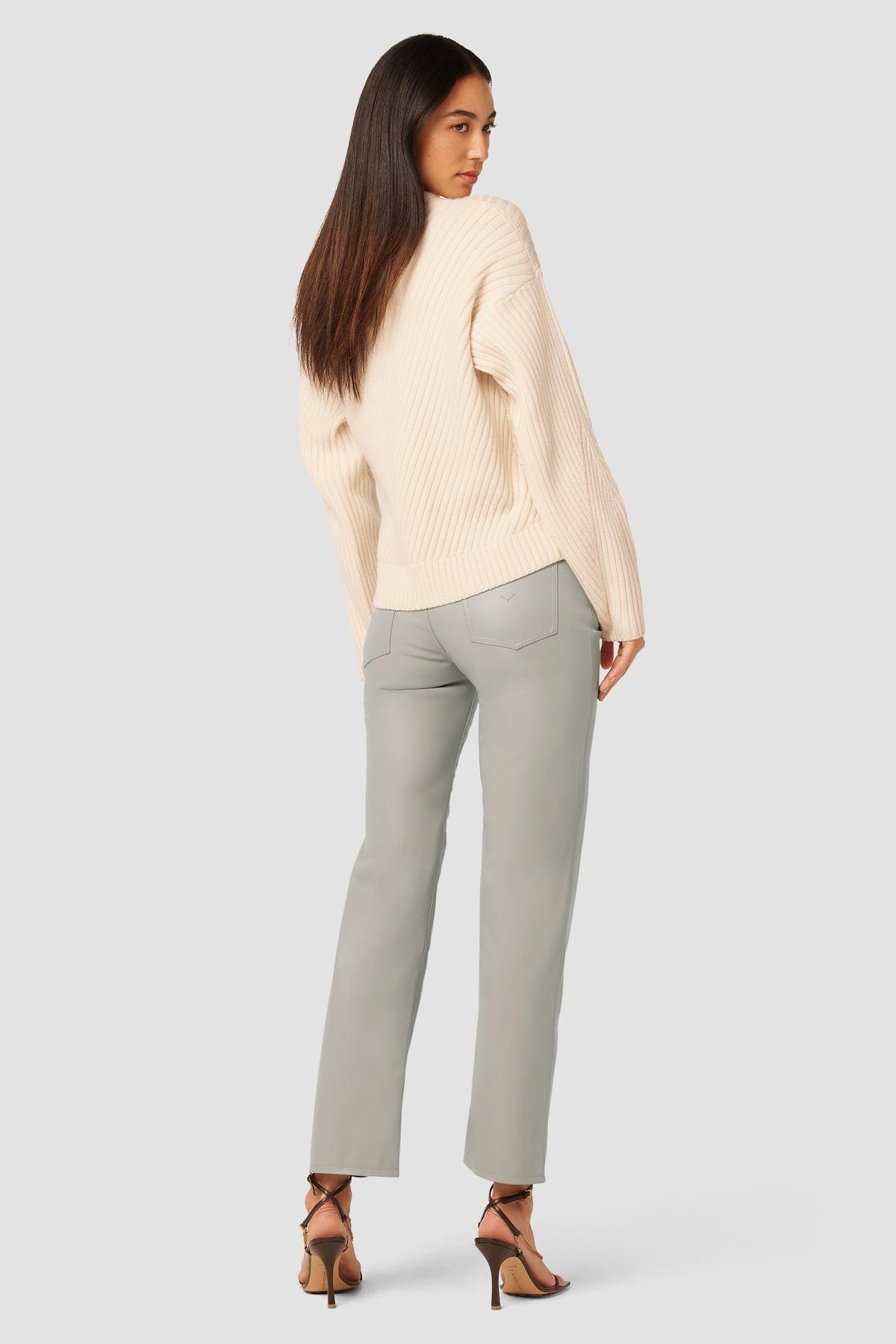Remi High-Rise Vegan Leather Straight Pant Female Product Image