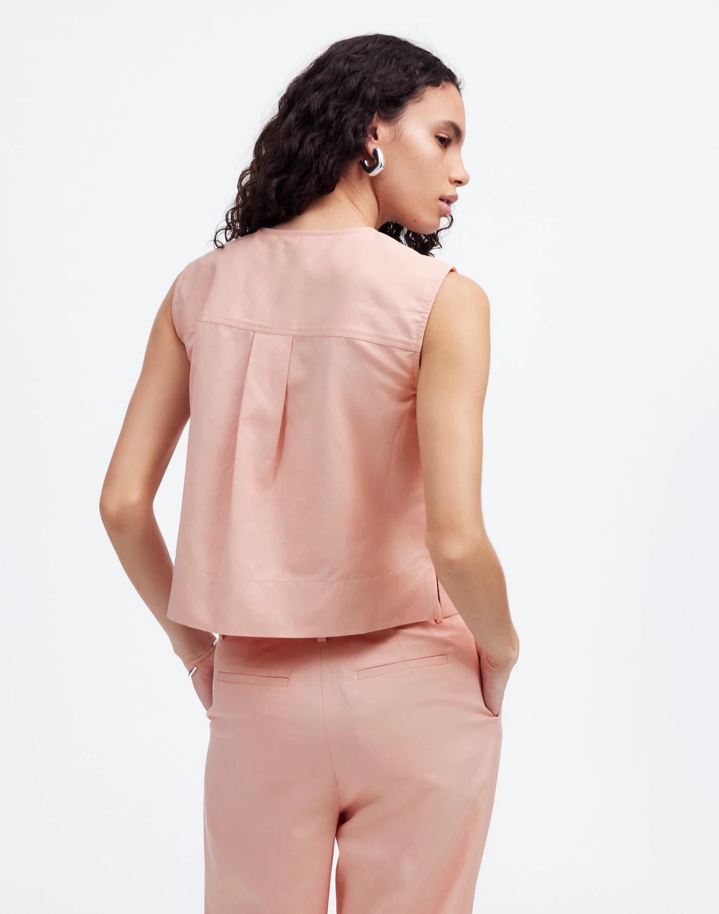 Crop Cargo-Pocket Crewneck Top Product Image