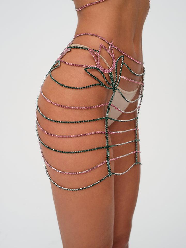 Tulip Rhinestone Bralette — Pink Product Image