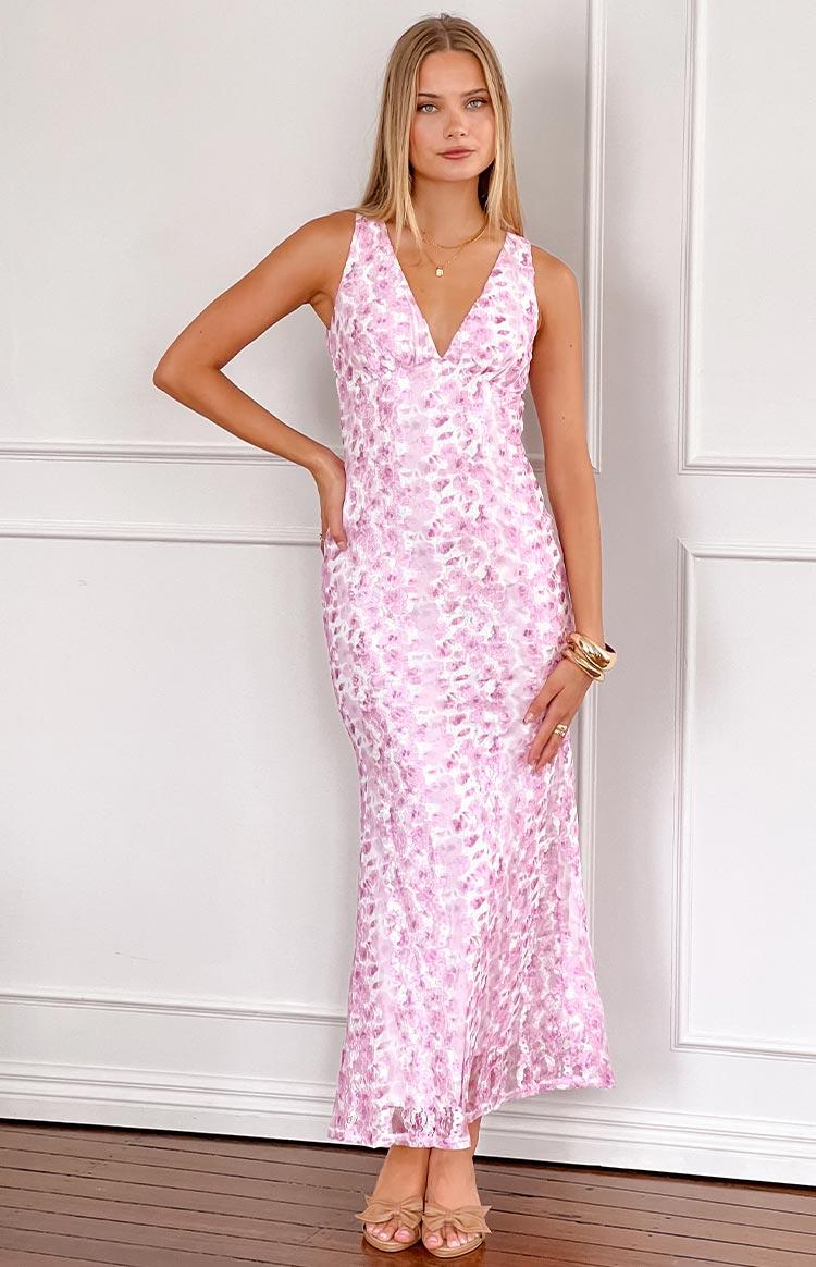 Farida Pink Lace Maxi Dress Baby Product Image