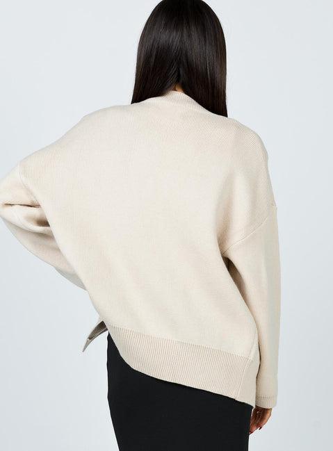 Burke Cardigan Cream Product Image