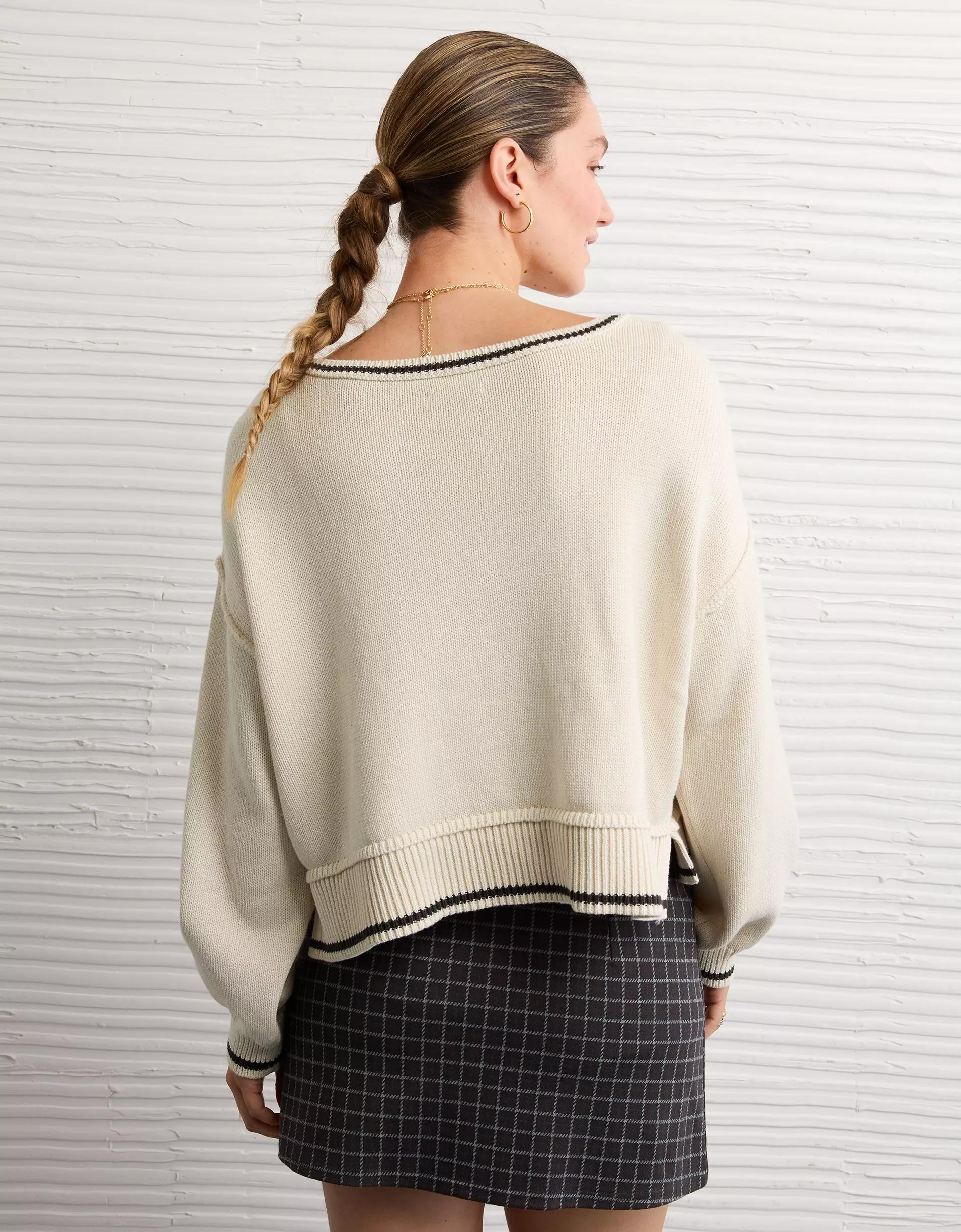 AE Boatneck Graphic Sweater Product Image