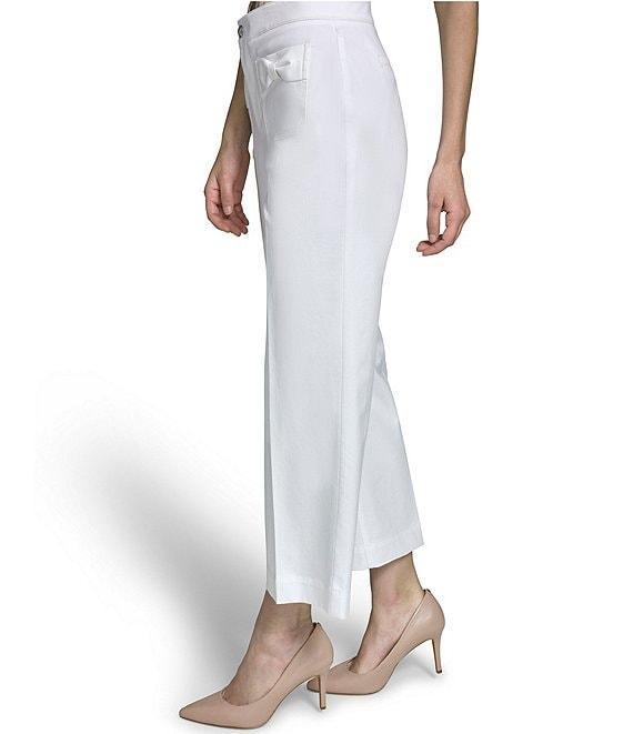 KARL LAGERFELD PARIS Bow Pocket Wide Leg Pants Product Image