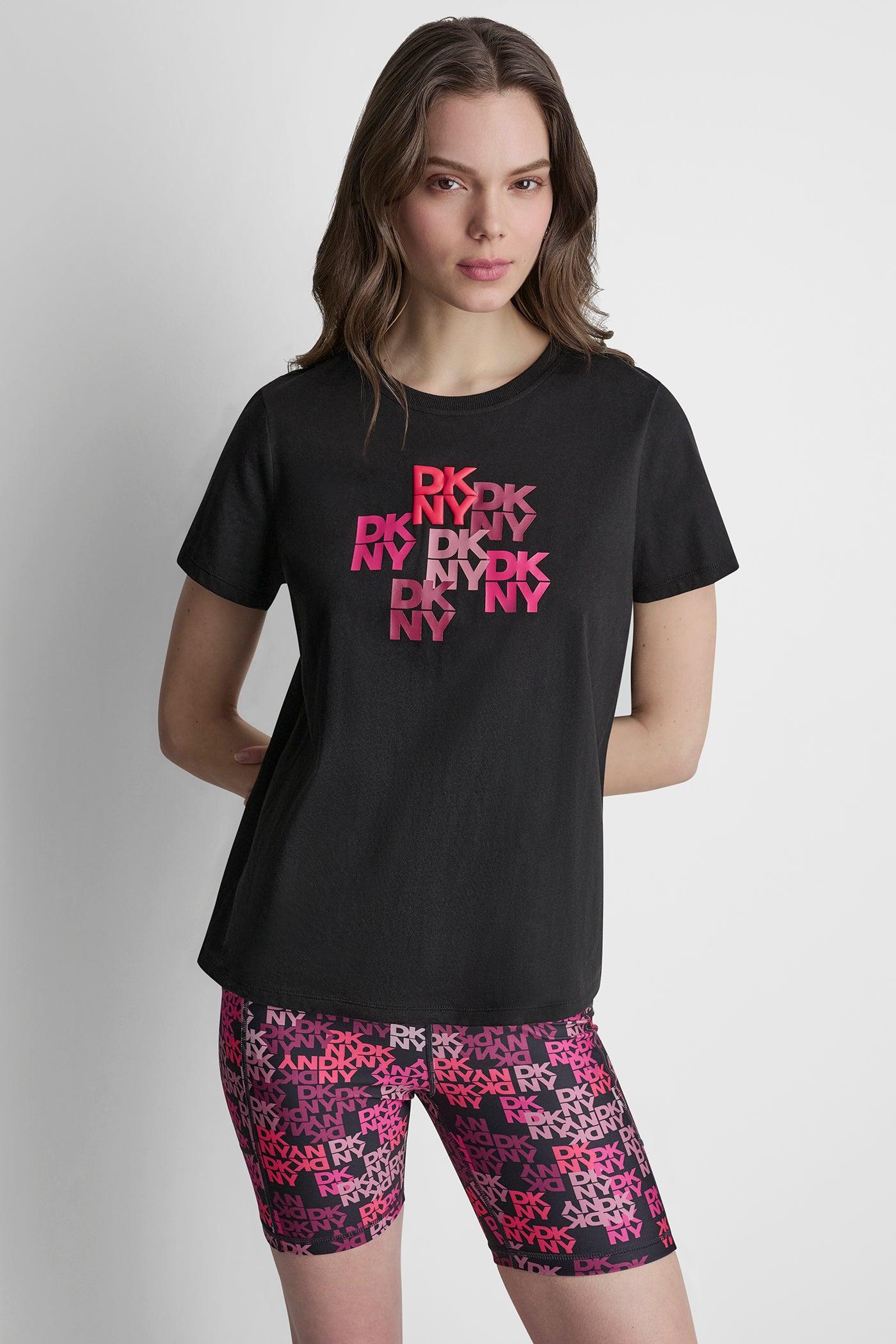 DKNY CAMO MIXED MEDIA LOGO TEE Product Image