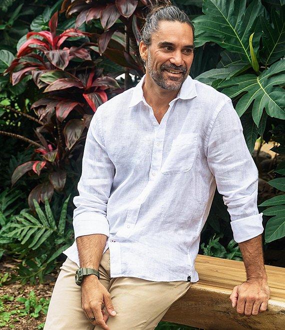 Faherty Linen Laguna Long Sleeve Woven Shirt Product Image