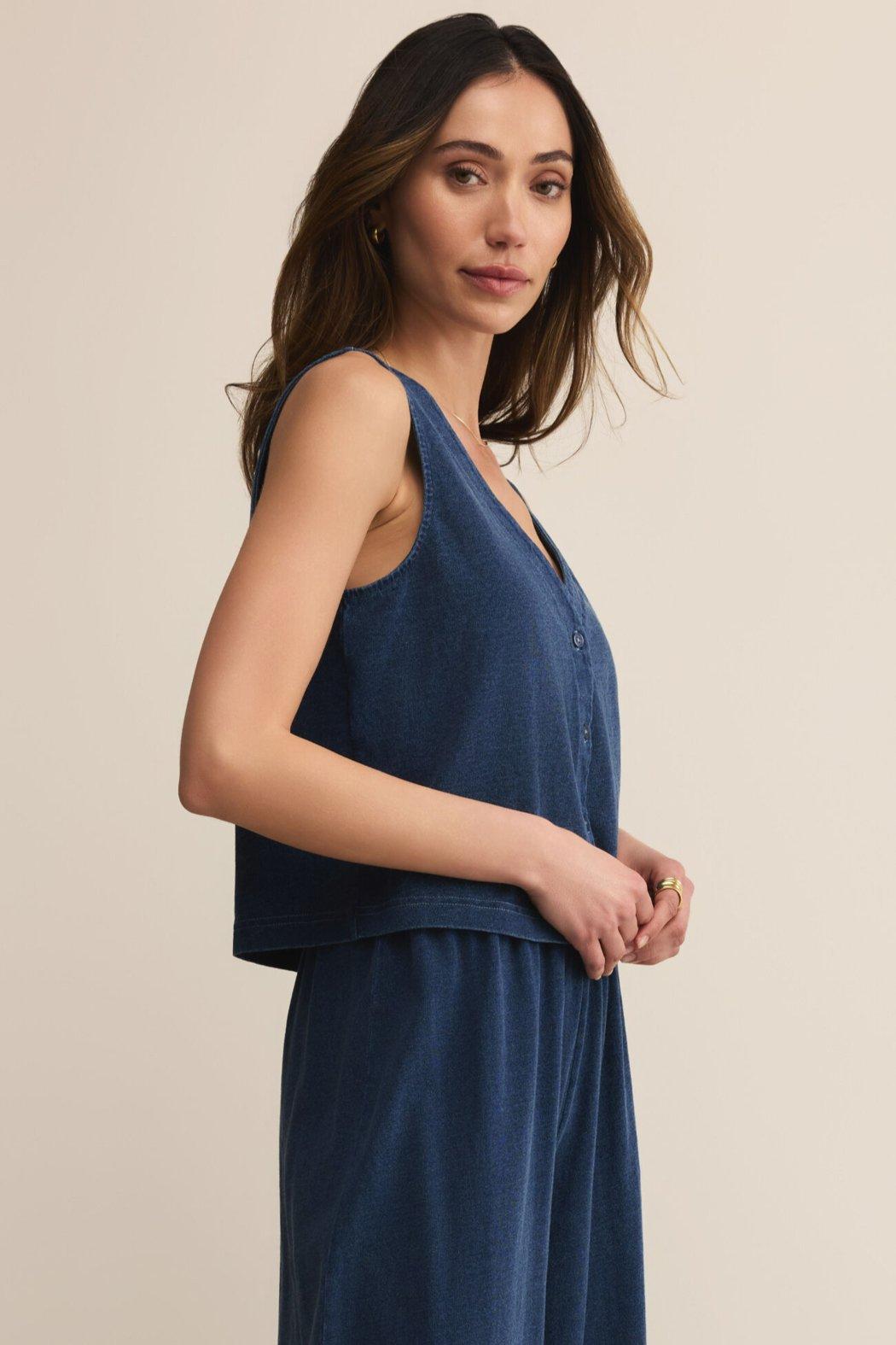 Solace Jersey Denim Top Product Image