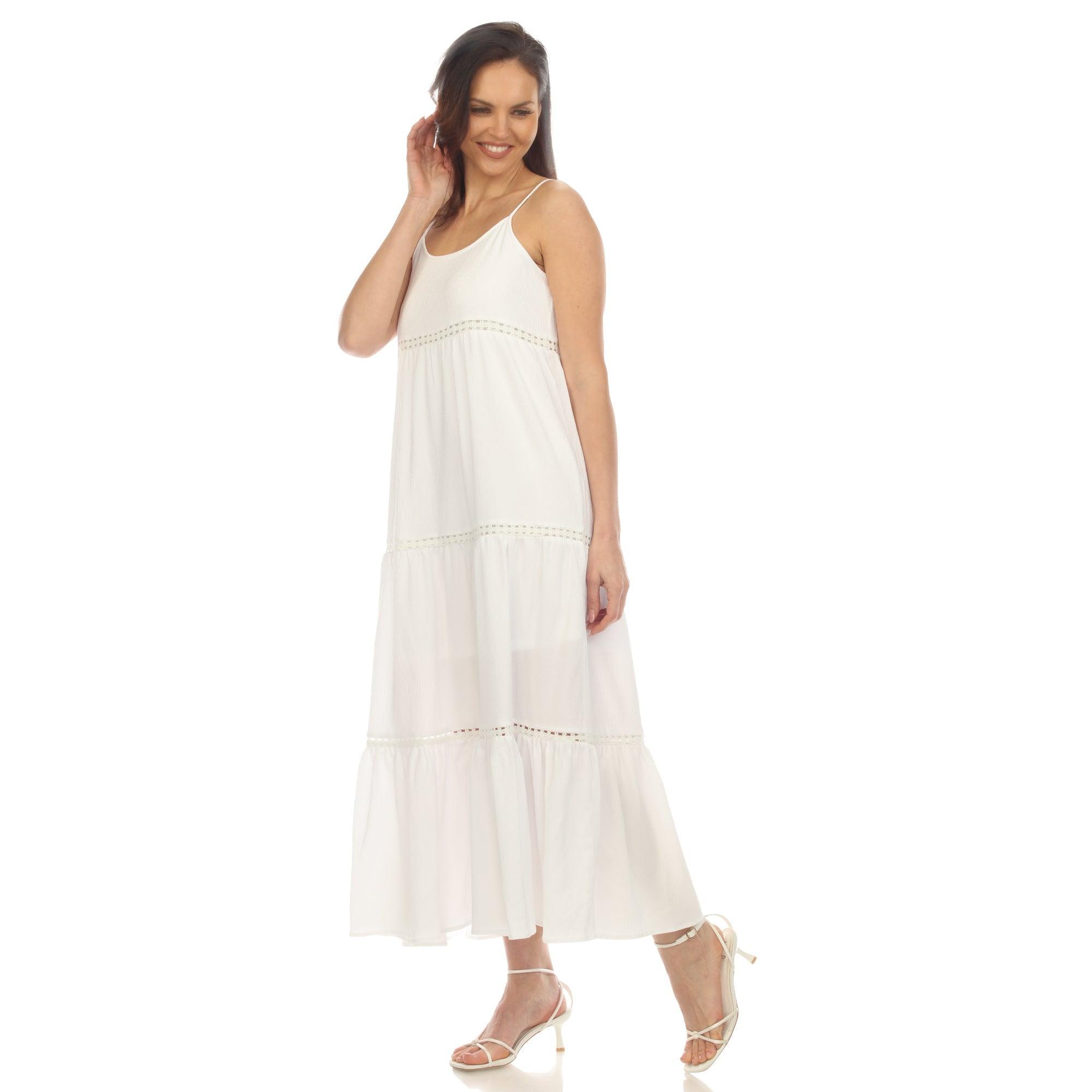Women's Scoop Neck Tiered Maxi Dress Female Product Image