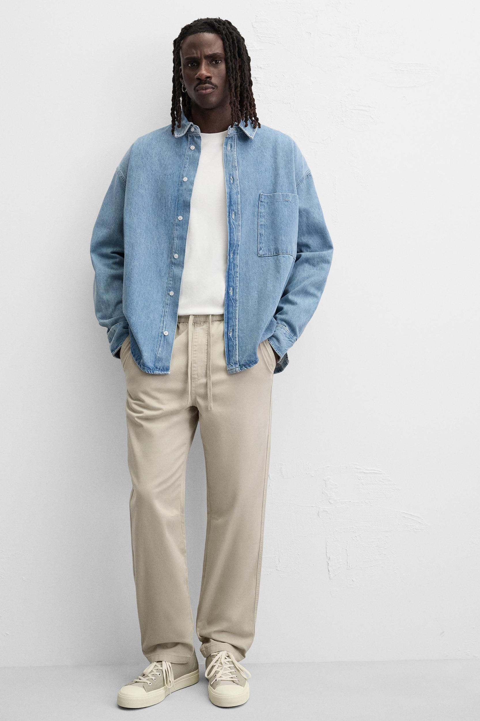 WASHED JOGGER WAIST PANTS Product Image