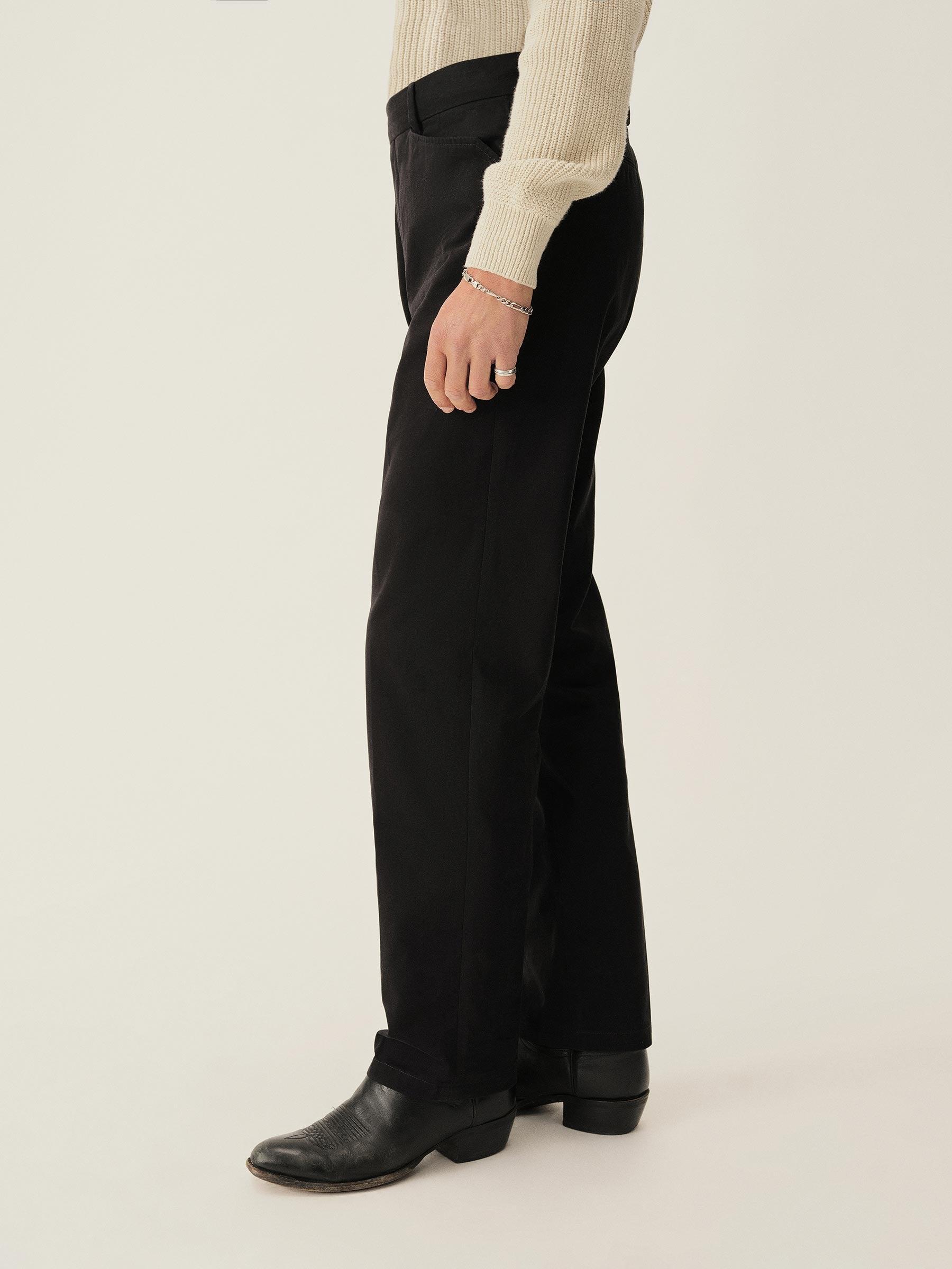 Black Cotton Twill El Camino Pant Product Image
