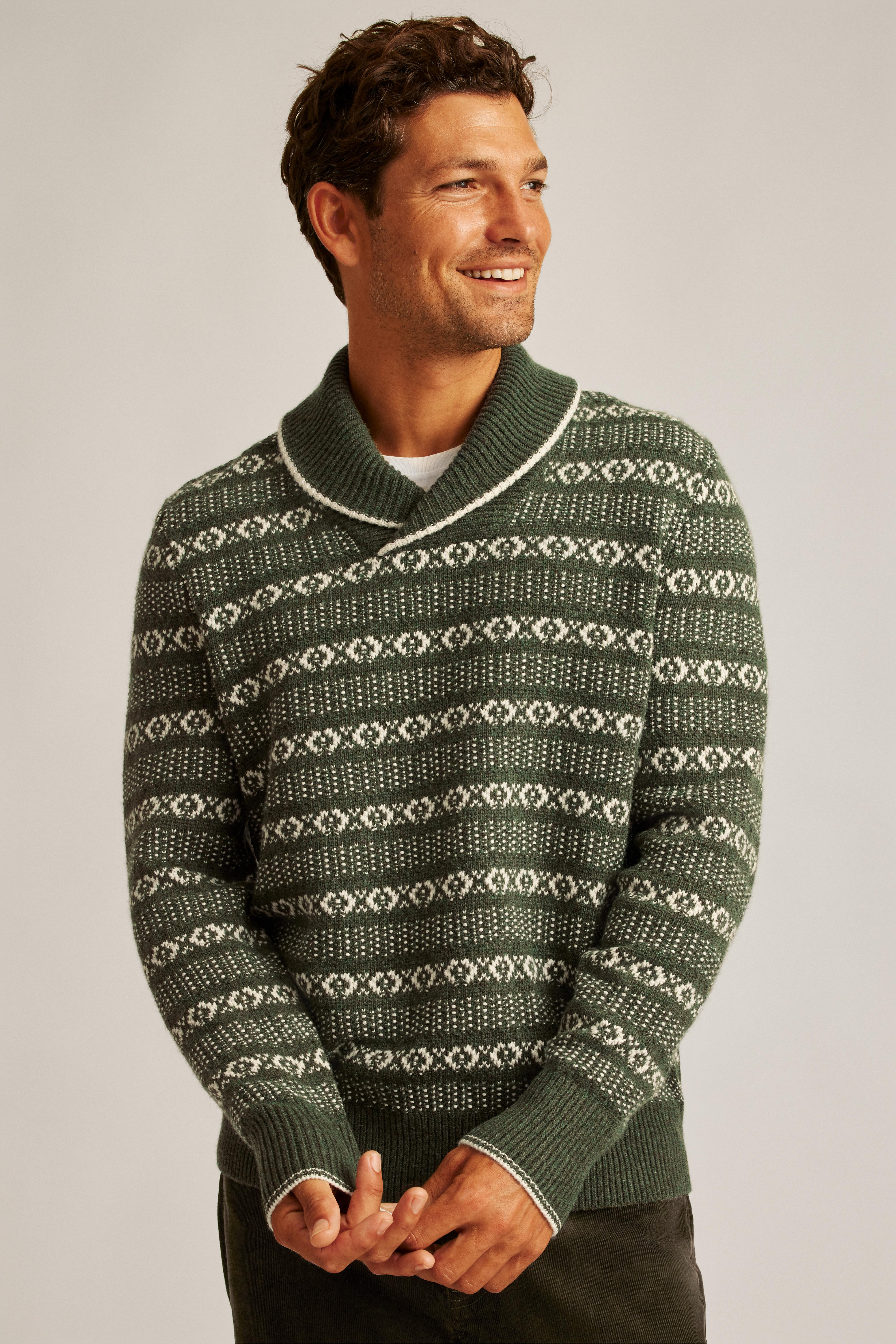 Fair Isle Shawl Pullover Product Image