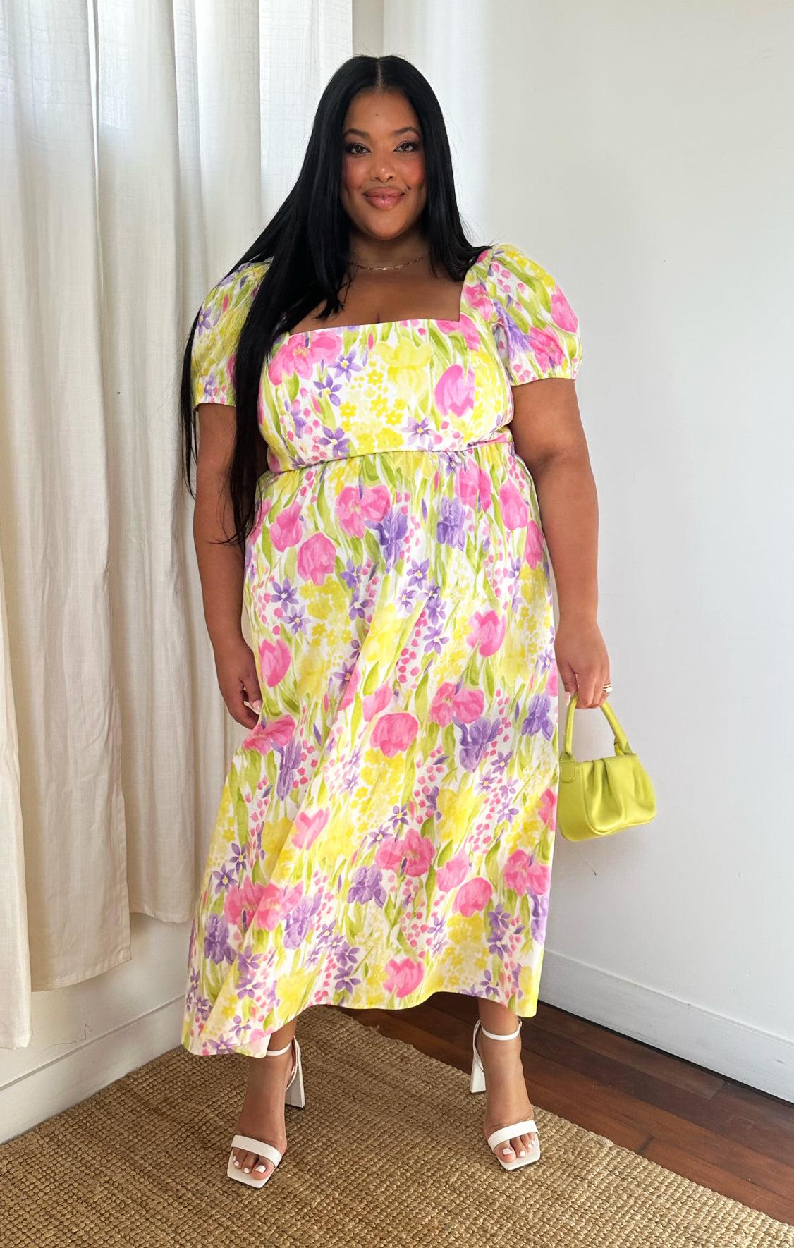 Smitten Midi Dress ~ Blooming Tulips Product Image