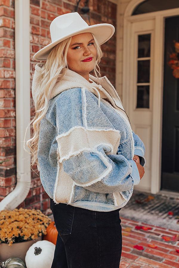 Cozy And Kind Denim Jacket Curves Product Image