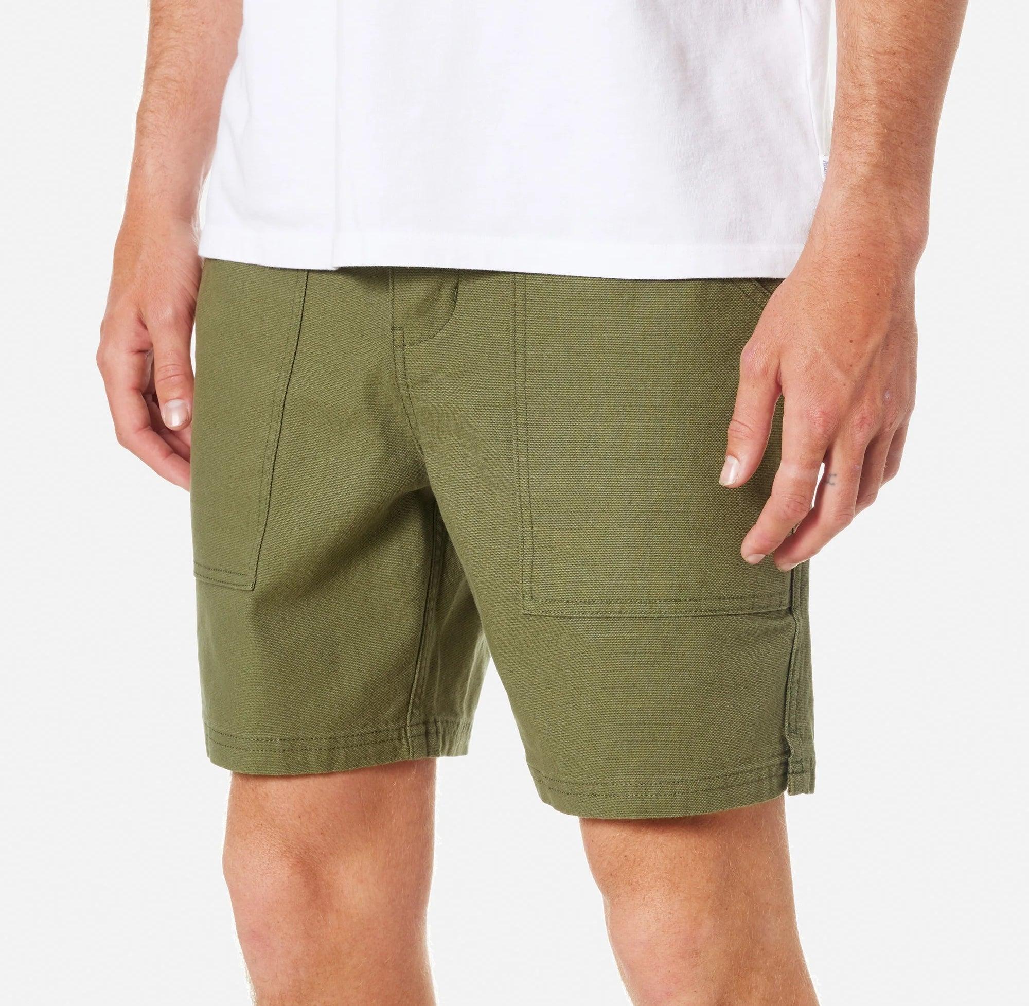 7" Trails Canvas Shorts - Clover Product Image