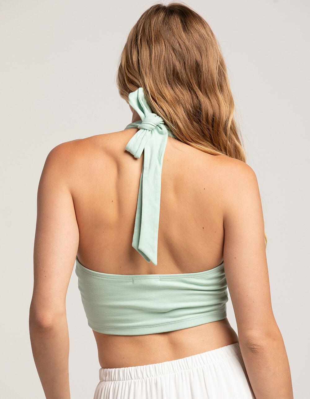 FULL TILT Womens Halter Top - MINT Product Image