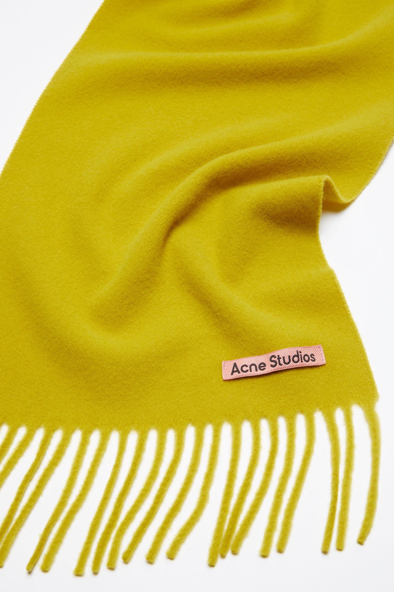 Fringe wool scarf - skinny Product Image