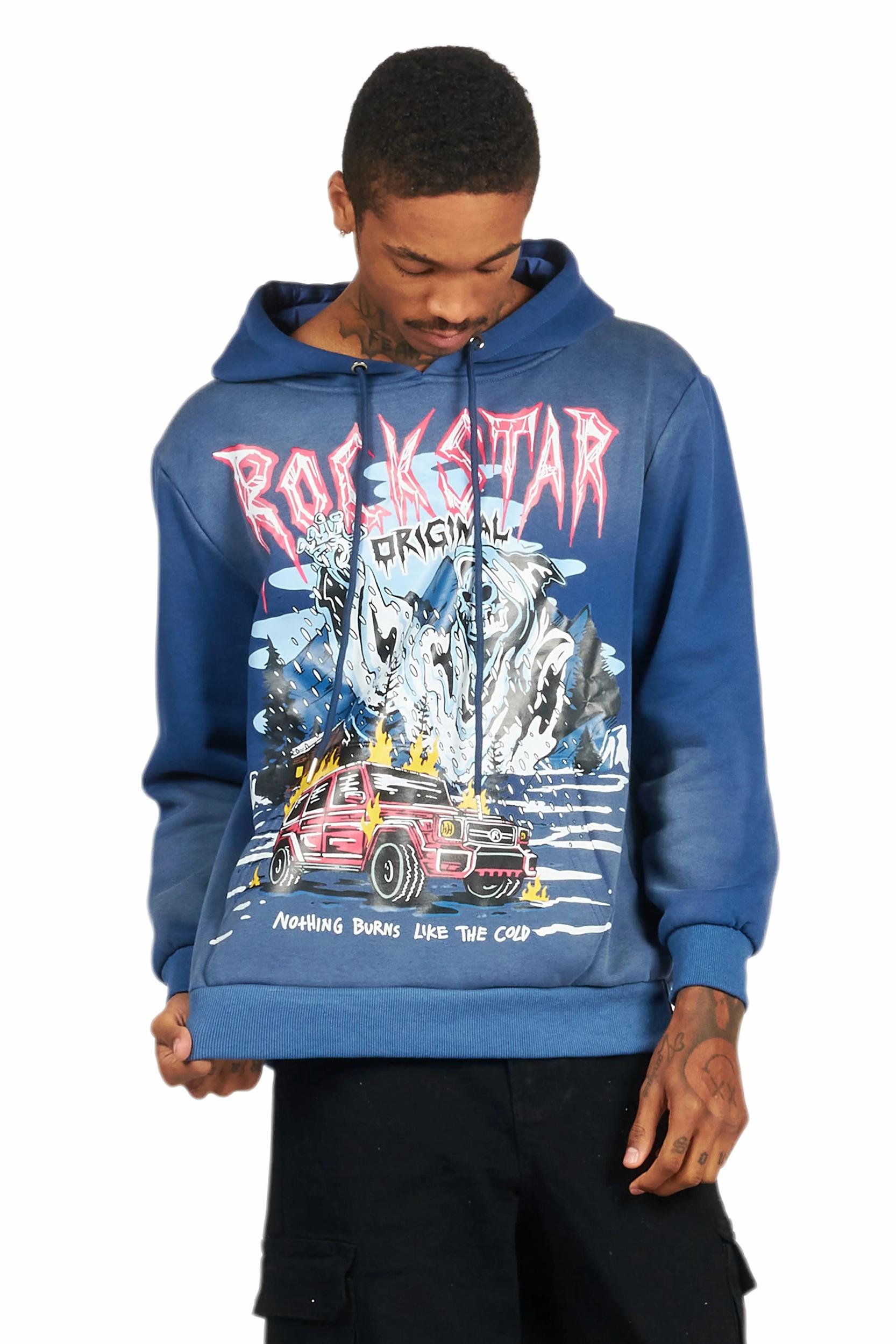 Kip Navy Graphic Hoodie Male Product Image