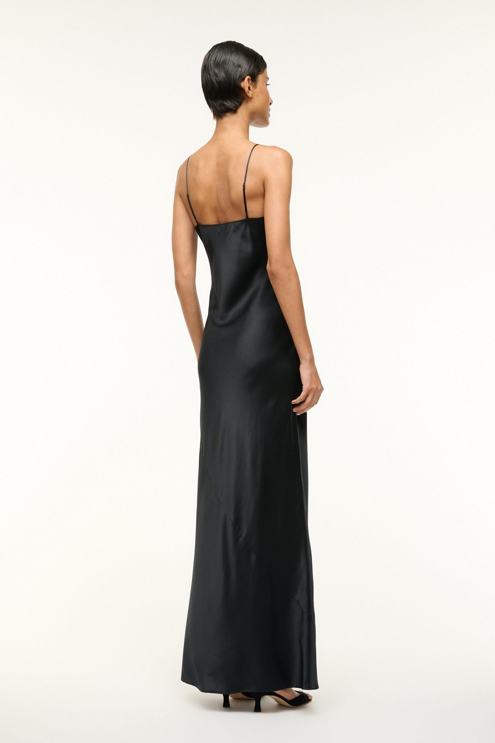 MILNER SILK SLIP DRESS | BLACK Product Image