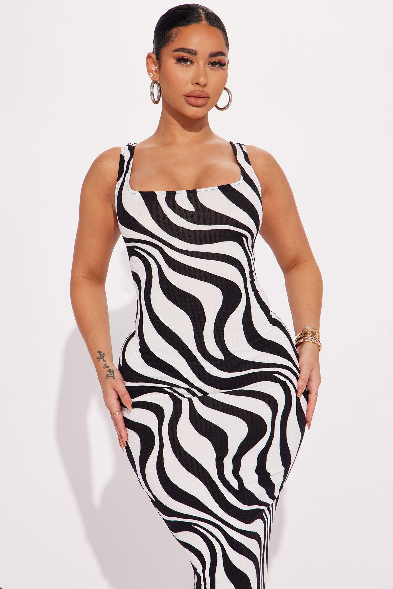 Maisie Maxi Dress - Black/White Product Image