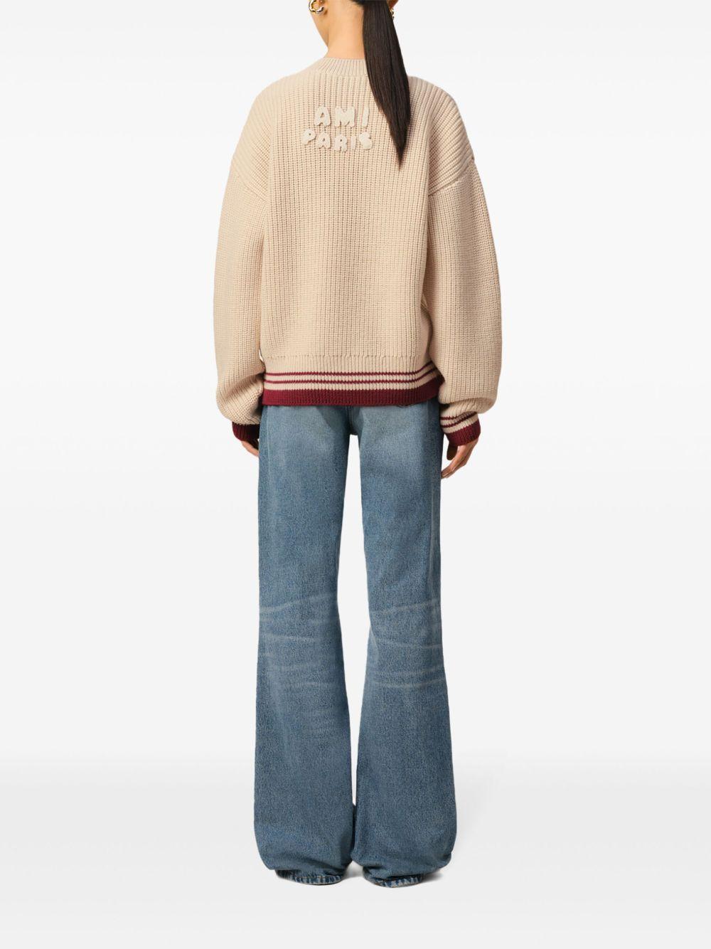 ribbed V-neck sweater Product Image