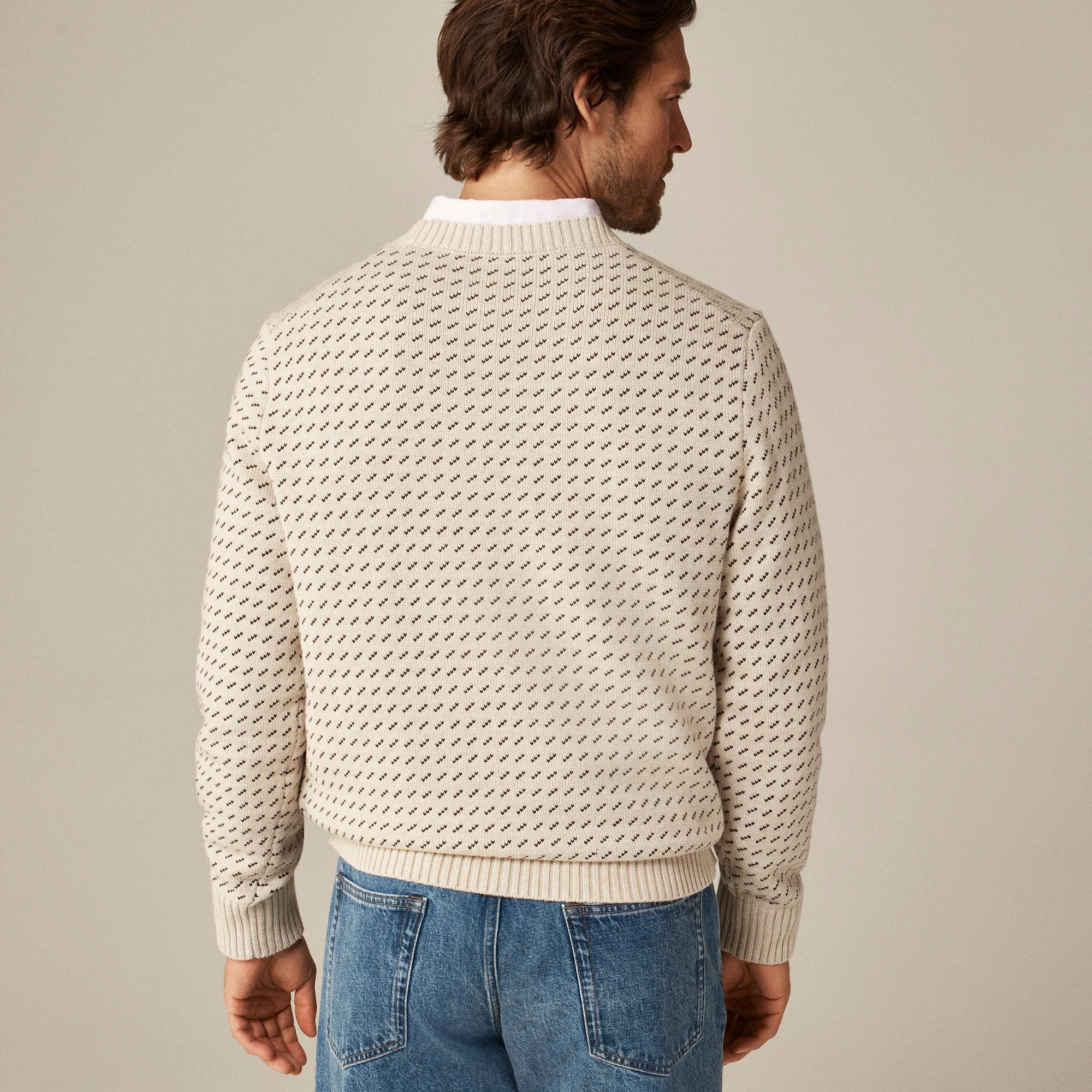 Heritage cotton sweater in bird's-eye stitch Product Image