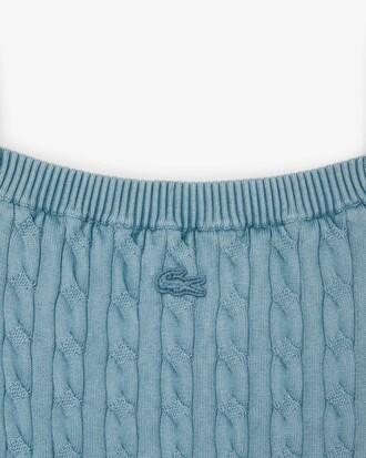 Washed Effect Cable Knit Dress Product Image