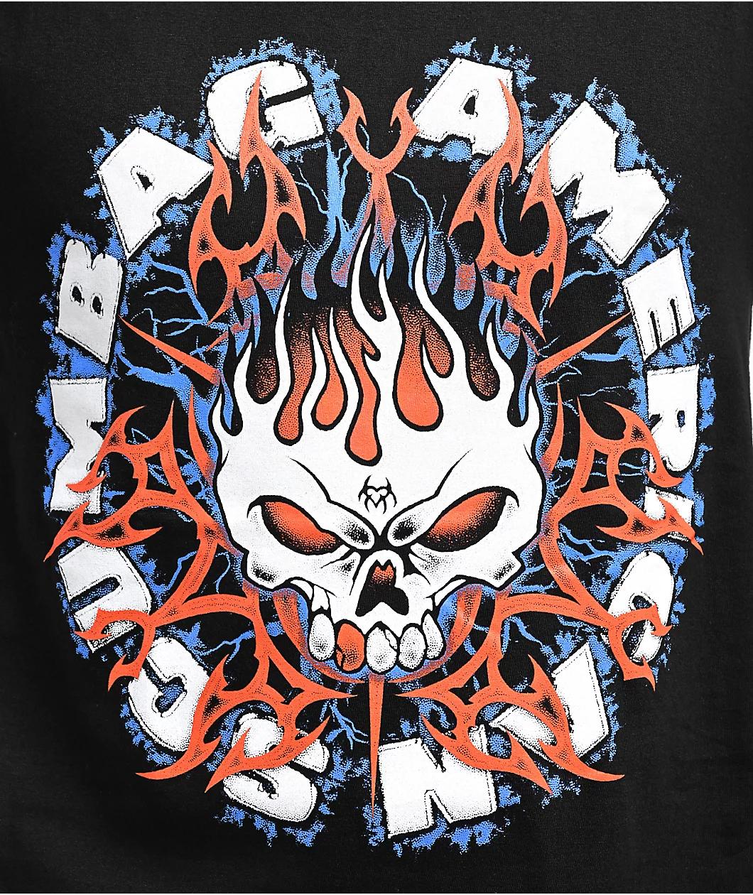 Hazheart Flame Hazzy Black T-Shirt Product Image