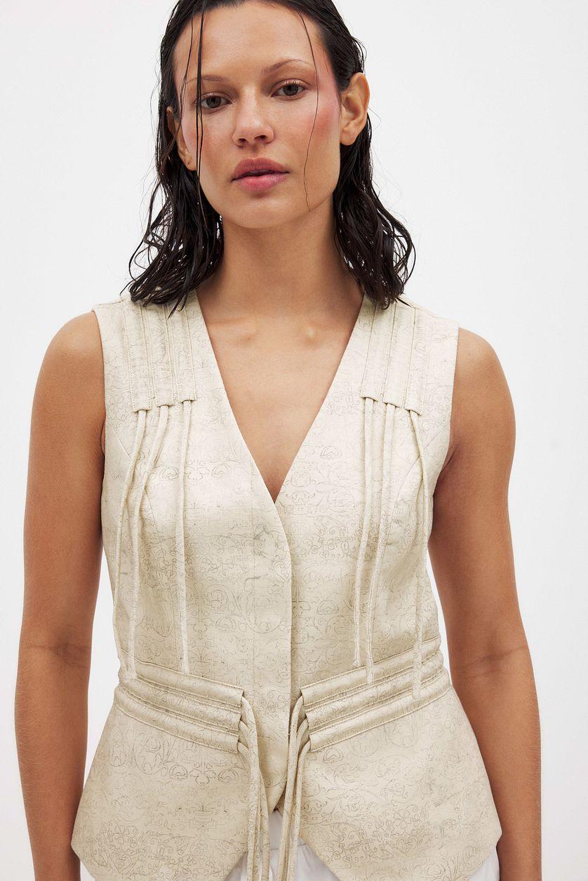 Linen Blend Vest Product Image