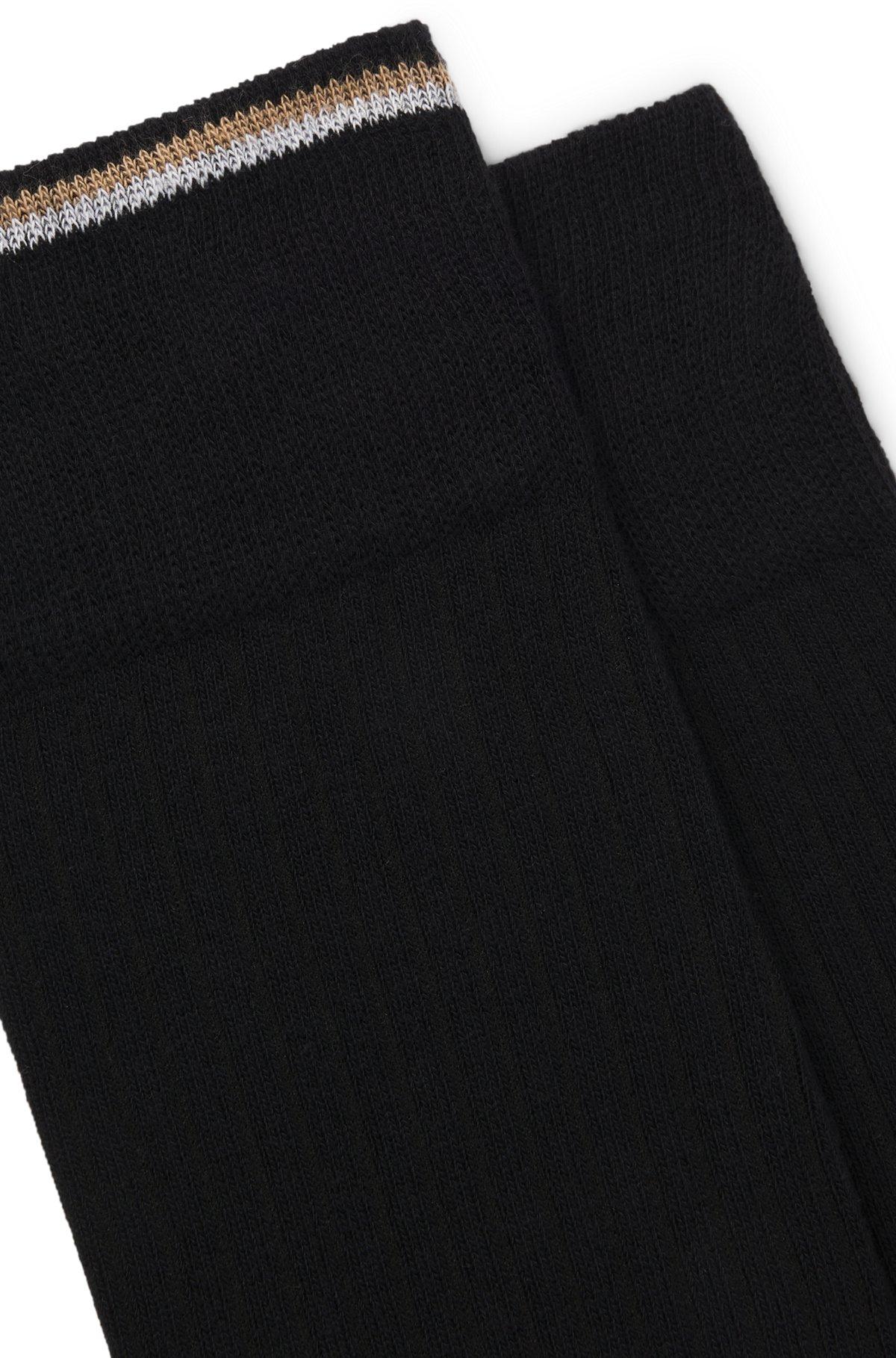 Two-pack of cotton-blend socks in a regular length Product Image