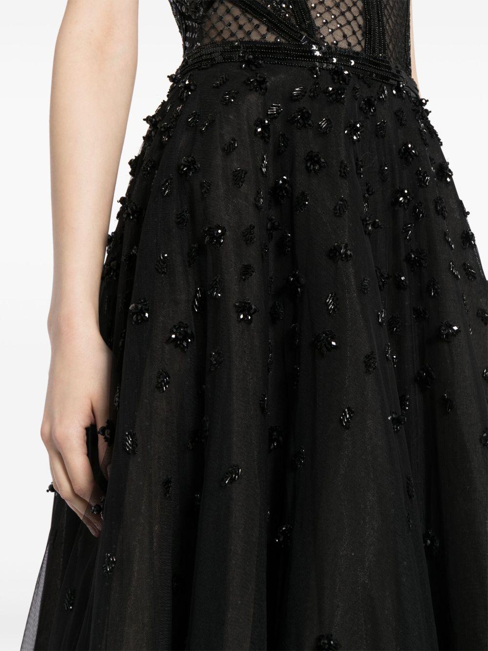 beaded halterneck gown Product Image