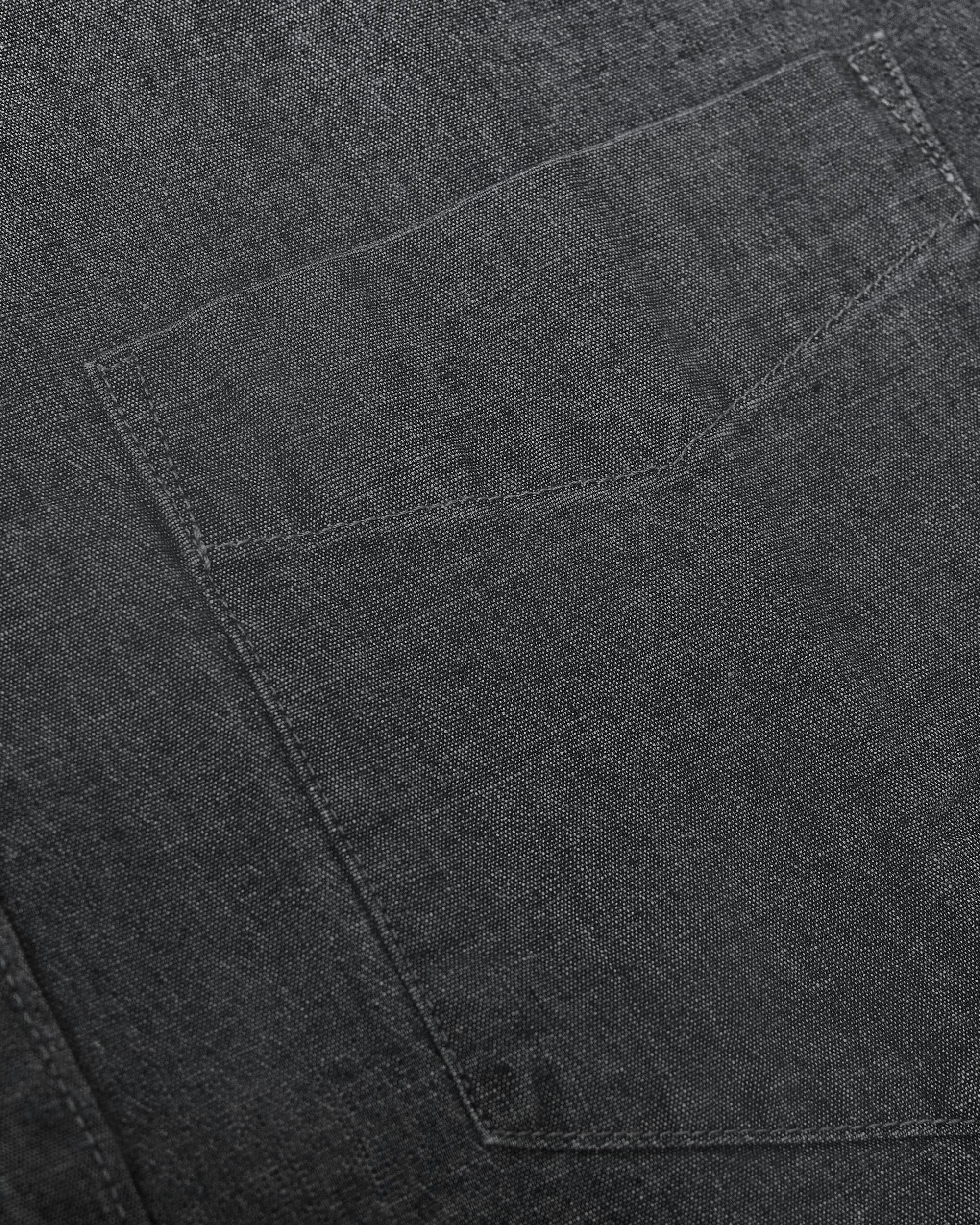 Black Wash Long Sleeve Chambray Shirt Product Image