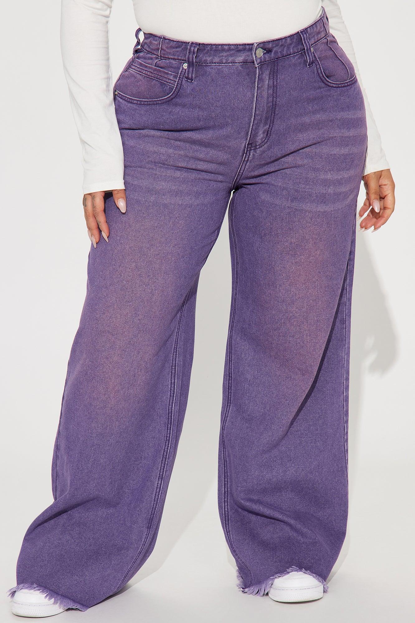 Ashtin Baggy Jeans - Purple Product Image