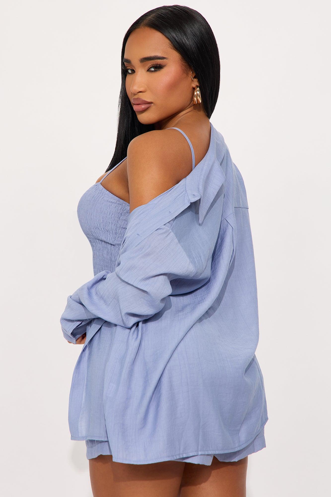 Hamptons Babe Romper Set - Light Blue Product Image