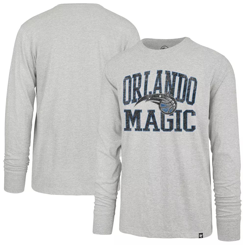 Men's '47  Gray Orlando Magic First Rate Franklin Long Sleeve T-Shirt, Size: 3XL, Mag Grey Product Image