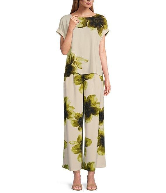 Investments Woven Short Cuff Sleeve Novelty Top Product Image