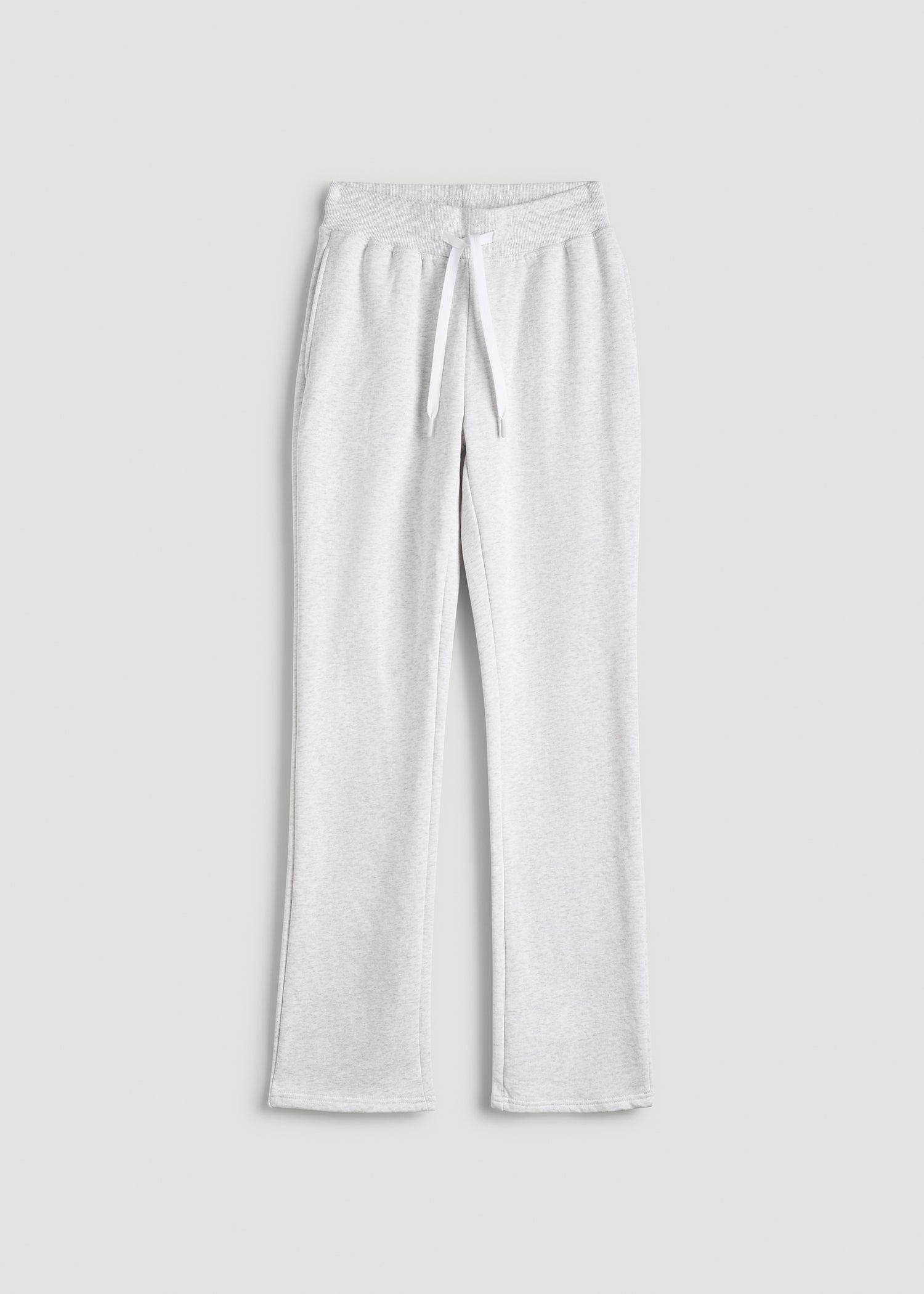 Wearever Fleece Open-Bottom Sweatpants for Tall Women in Heather Cloud White Female Product Image