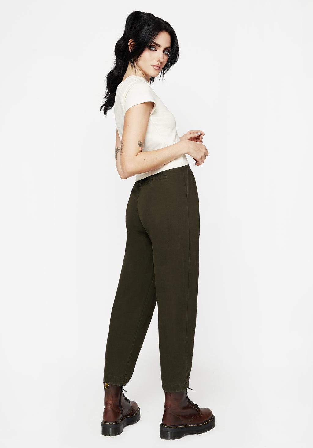Copia Cotton Embroidered Tapered Tailored Trousers Product Image