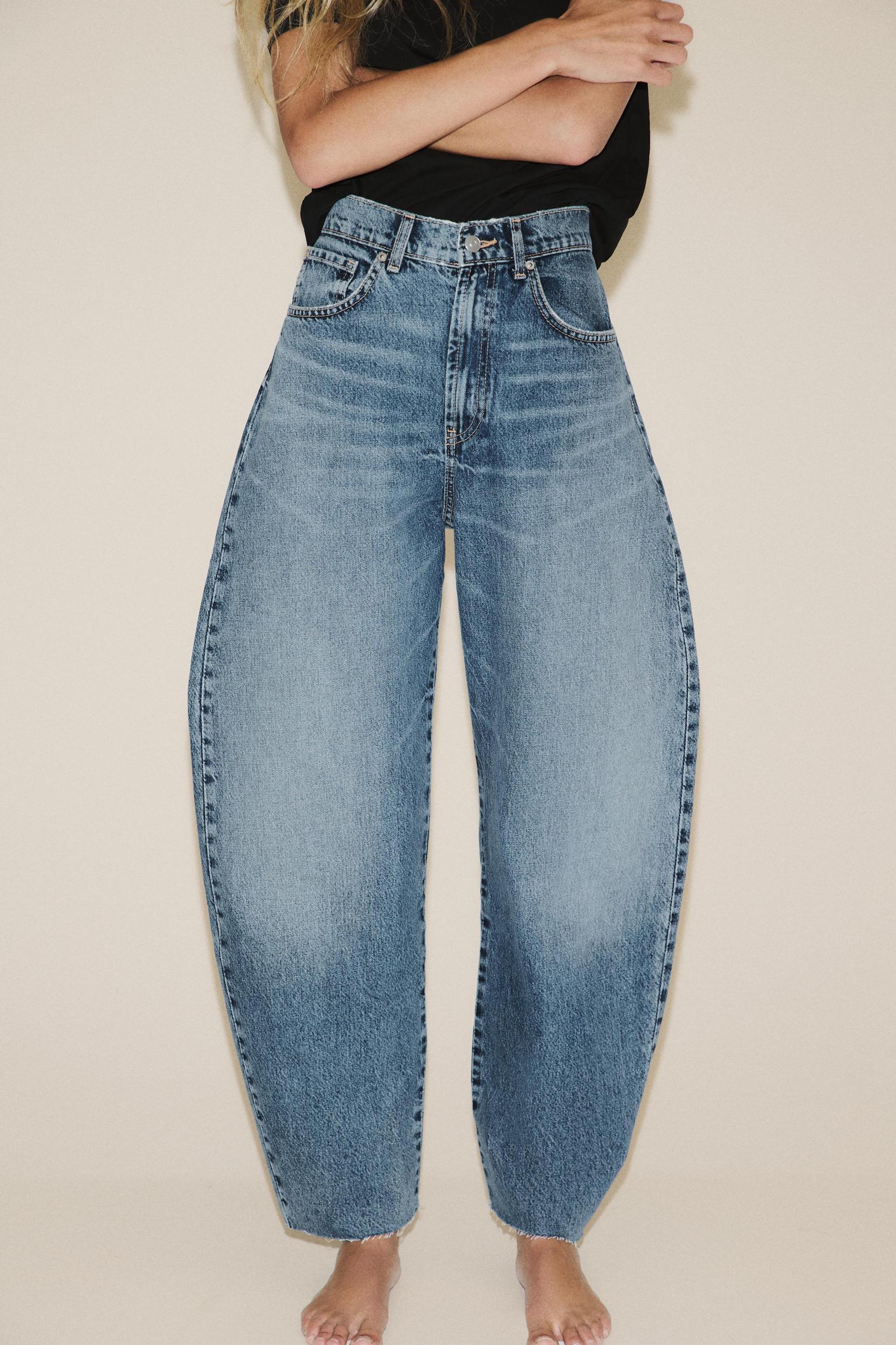 HIGH WAIST TRF BARREL JEANS Product Image