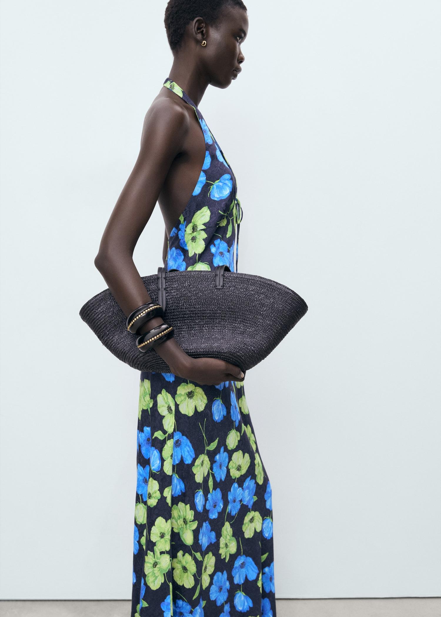 Long floral-print dress - Women | MANGO USA Product Image