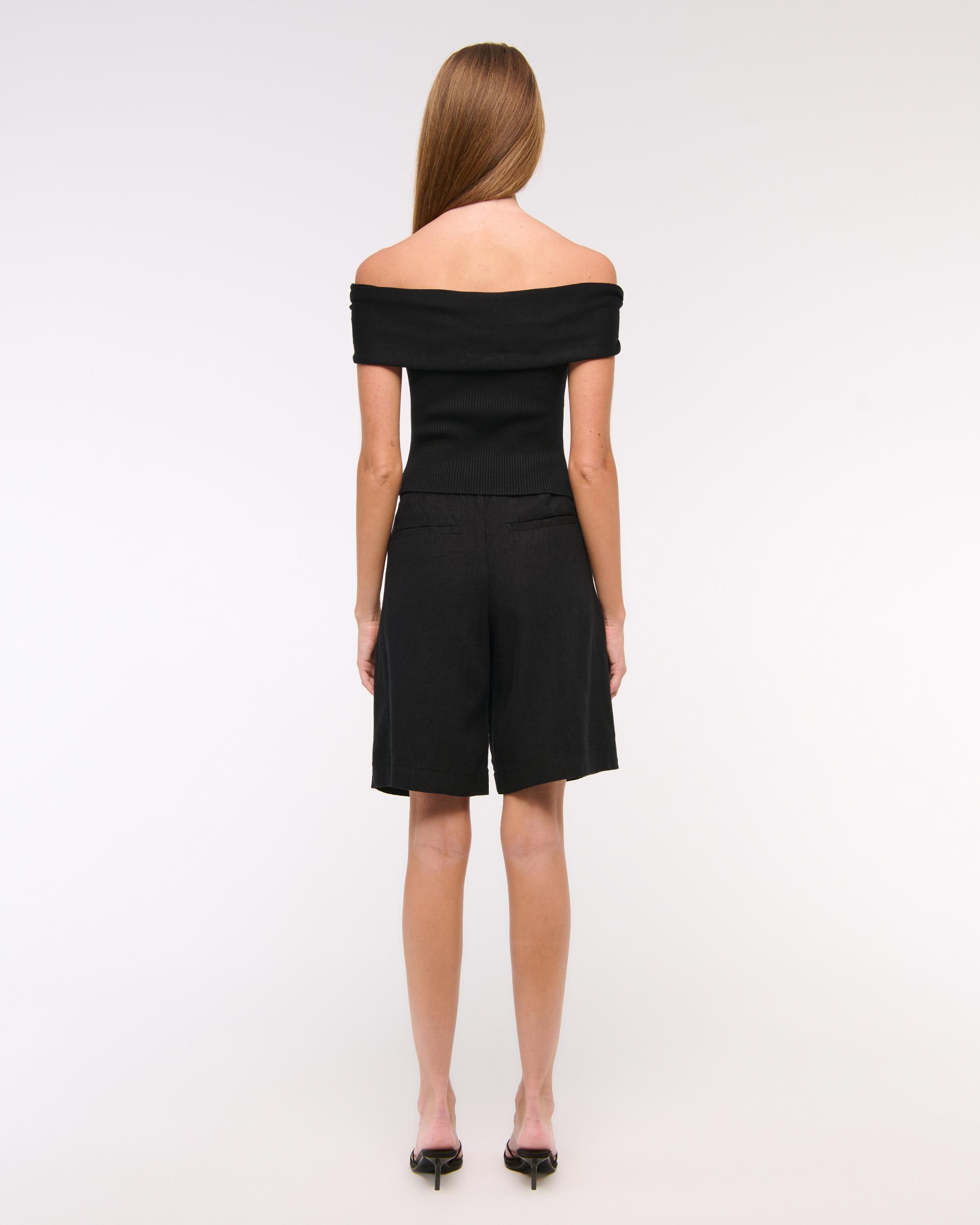 Hardware Off-The-Shoulder Sweater Top Product Image