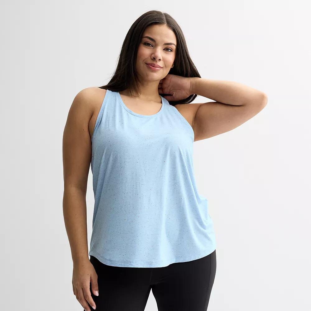 Plus Size Tek Gear® Core V-Neck Tee, Women's, Size: 2XL, Baron River Speckle Product Image