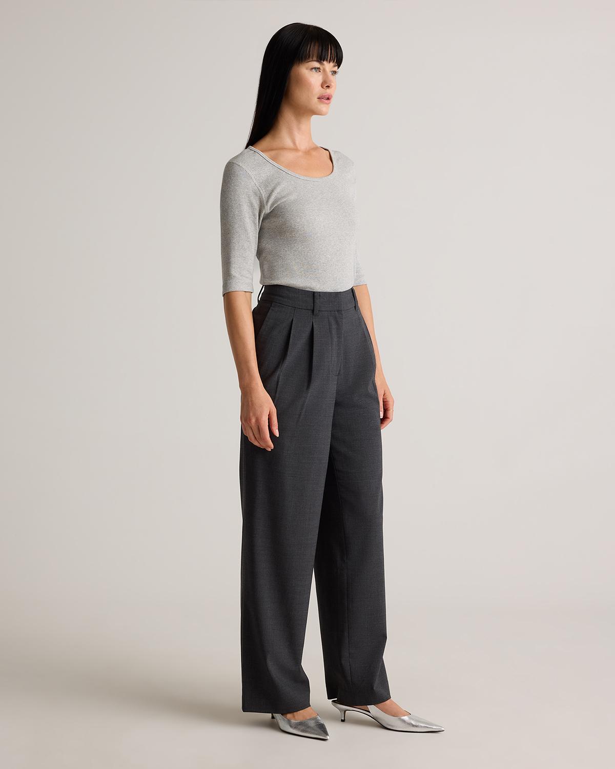 Quince | Women's Italian Wool Pleated Trouser Product Image