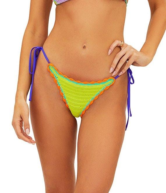 Beach Riot Soleil Colorblock Crochet Tie Side Swim Bottom Product Image