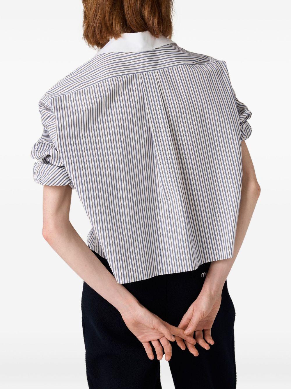 striped embroidered shirt Product Image
