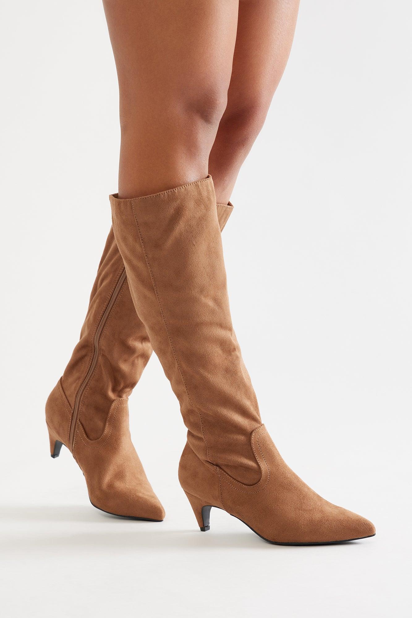 San Fran Knee High Boots - Taupe Product Image