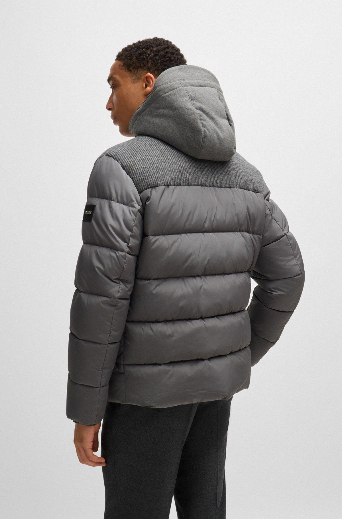 Water-repellent regular-fit jacket in mixed materials Product Image