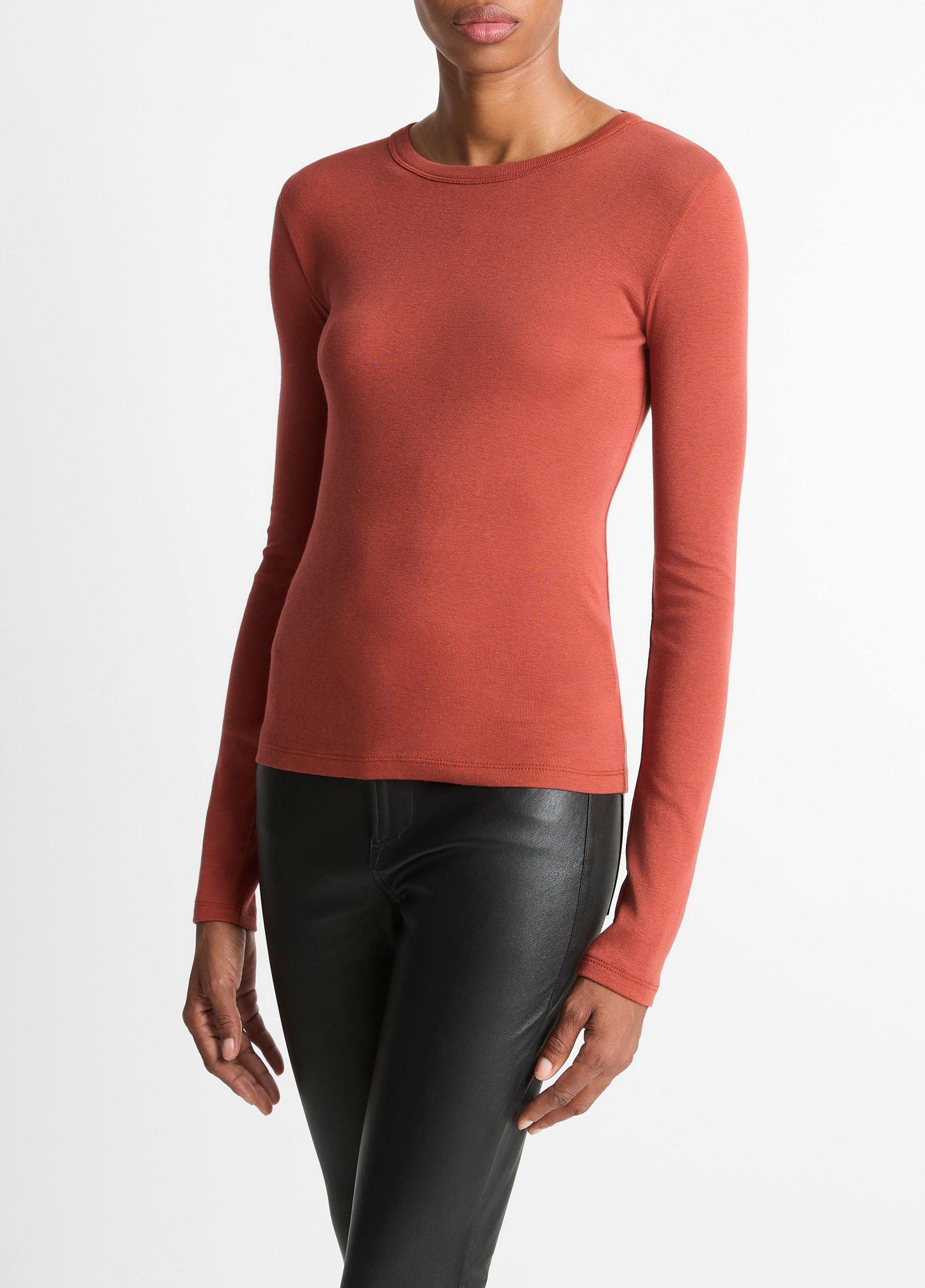 Essential Pima Cotton-Blend Long-Sleeve T-Shirt Product Image