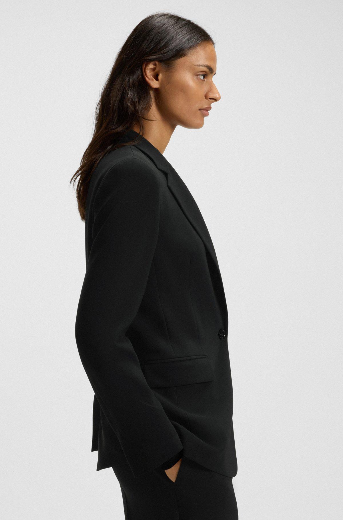Regular-fit jacket in crease-resistant crepe Product Image