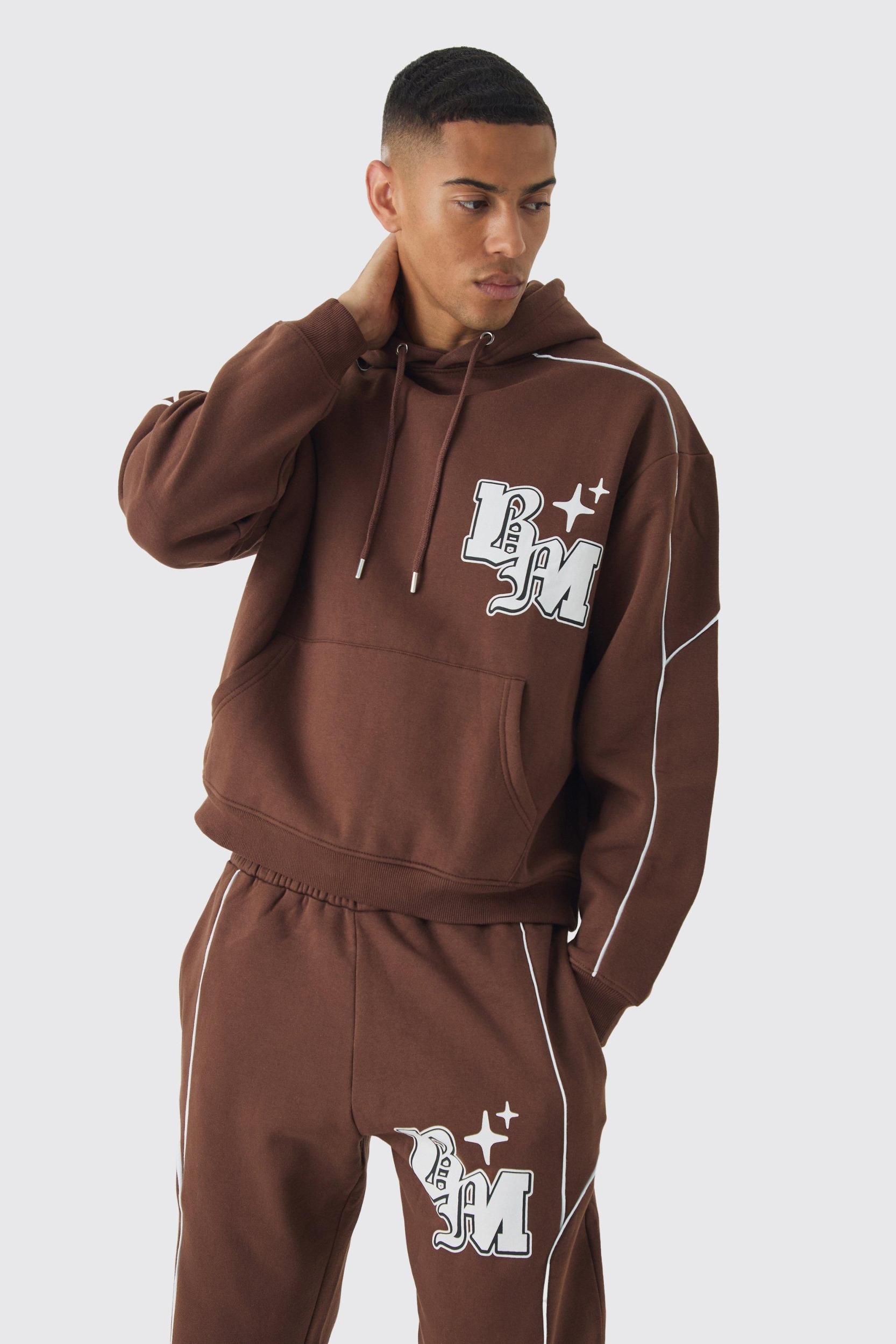 Oversized Boxy Print Tracksuit | boohooMAN USA Product Image